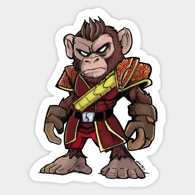 The Monkey King (Sun Wukong) Sticker by Okse